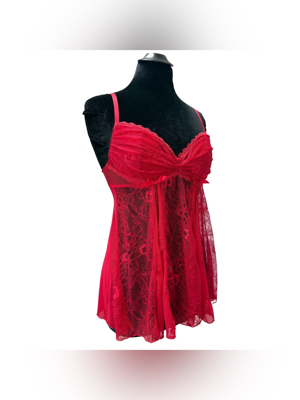 Y2K Frederick’s of Hollywood Lace Babydoll Top